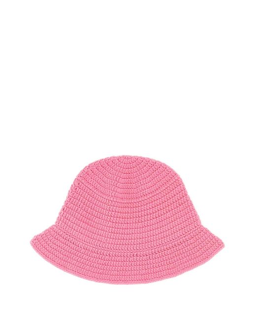 Burberry Pink Crochet Bucket Hat for men