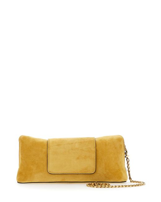 Versace Metallic Shoulder Bag Suede Lamb