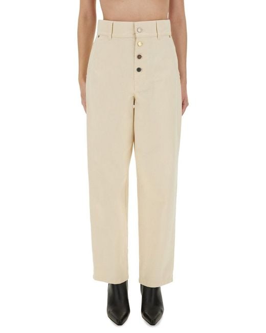 Moschino Natural Straight Fit Jeans Cotton