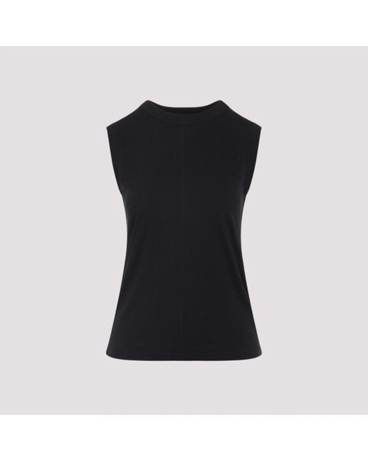 Phoebe Philo Black Ultrafine Tank Top Lyocell Cotton