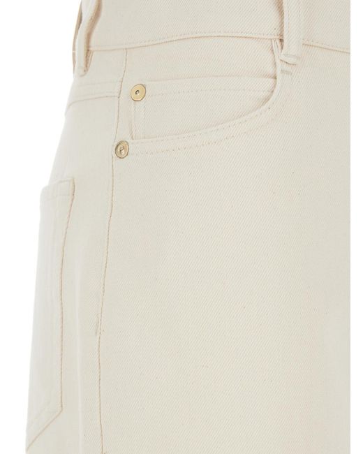 Max Mara White Jeans Zarina Denim Cotton