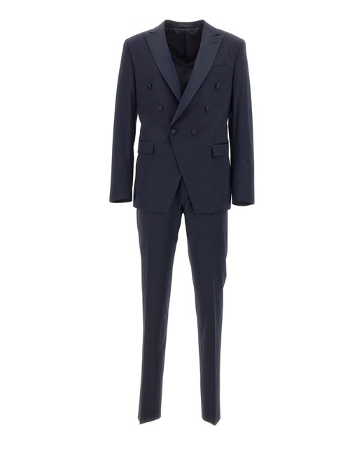 Corneliani Blue Cool Wool Two-Piece Suit for men