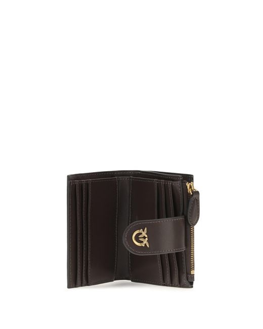 Pinko Black Leather Wallet Marasca-Antique/Antique Calf & Purses