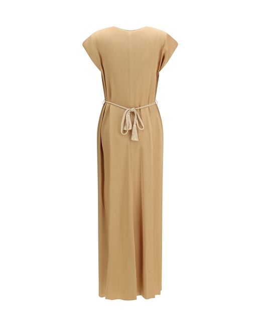 Forte_forte Metallic Long Kaftan Dress Viscose