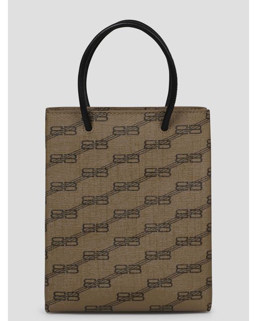 Balenciaga Brown Bb Signature Tote Bag