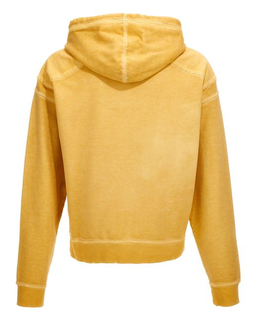 DSquared² Yellow Cipro Fit Hoodie for men