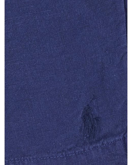 Polo Ralph Lauren Blue Bermuda Shorts Linen for men