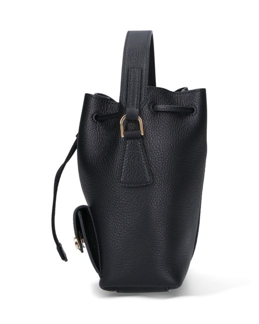 Ferragamo Black "Hug" Mini Bucket Bag