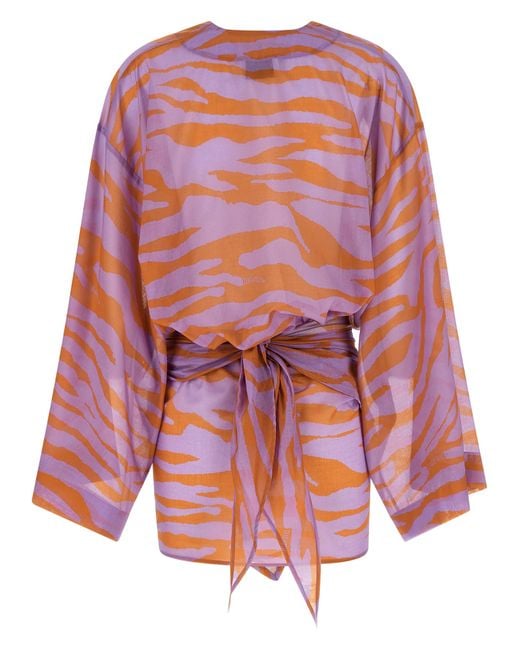 The Attico Pink Cotton Short Dress
