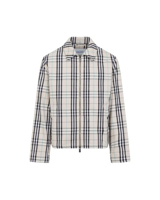 Burberry White Full Zip Over Jacket for men