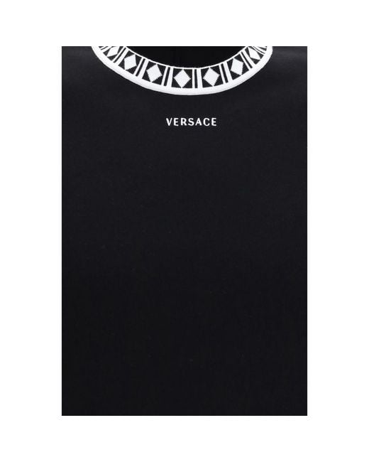 Versace Black Cotton T for men