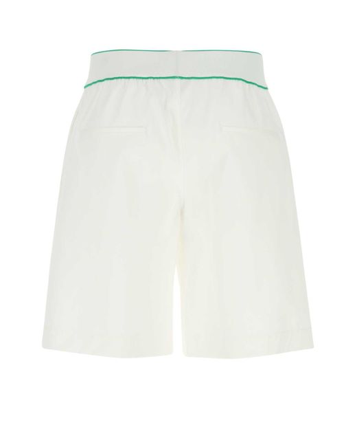 Bottega Veneta White Cotton Bermuda Shorts for men