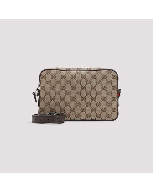 Gucci Brown Polyester Shoulder Bag for men