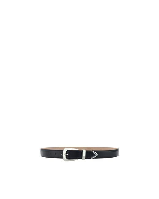 Khaite Black Calf Leather Bos Taurus Regular Belt