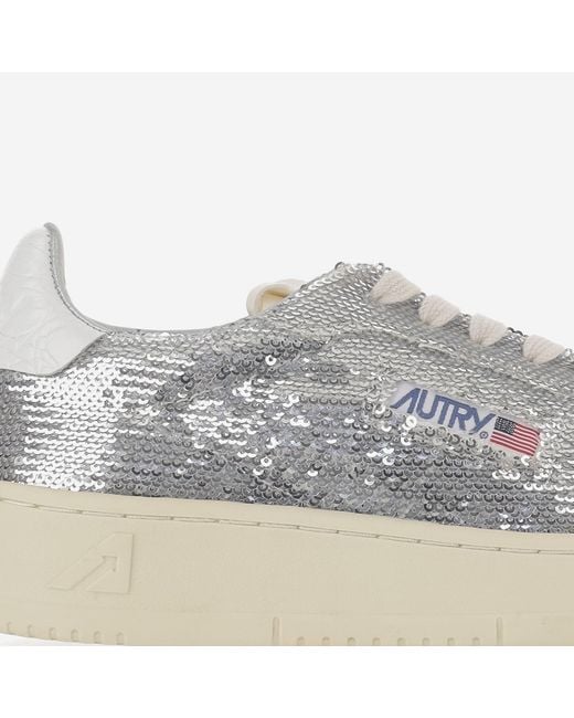 Autry Metallic Dallas Low Sparkling Sneakers Polyester Trainers