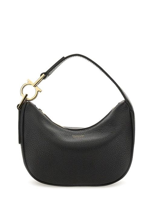 Ferragamo Black North South" Mini Hobo Bag