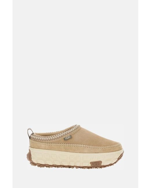 Ugg Natural Flat Shoes Leather Textile