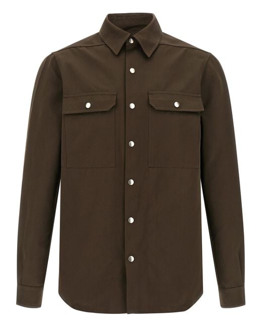 Rick Owens Green Polyester Blouse for men