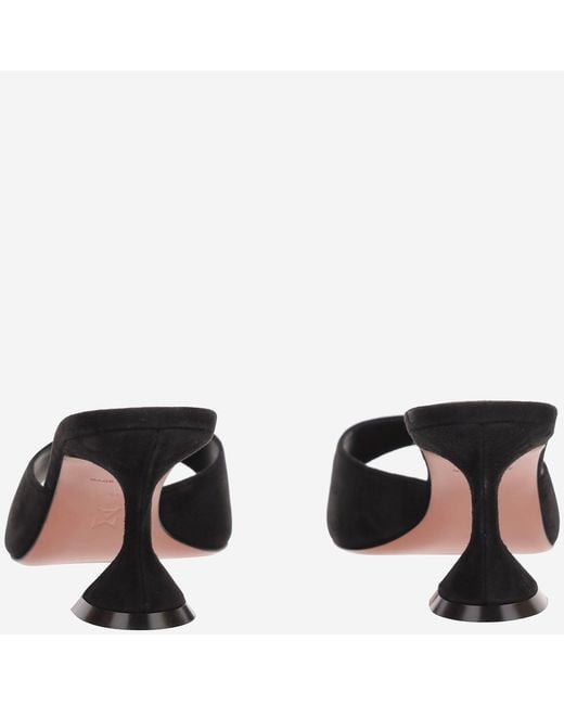 AMINA MUADDI Black Slipper Heels Lupita 70