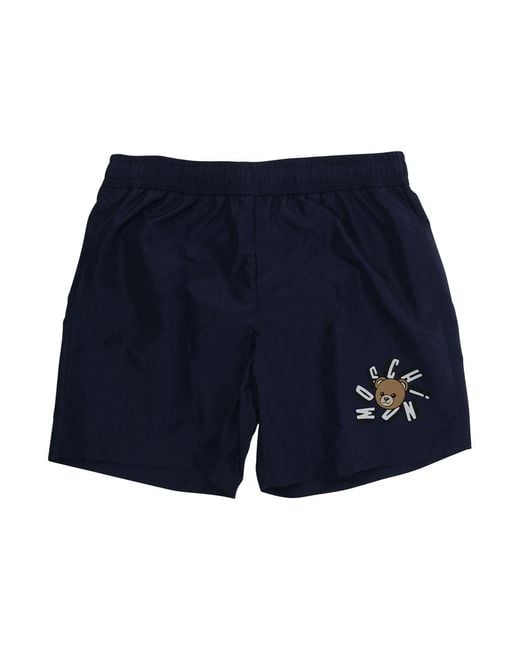 Moschino Blue Swim Shorts Polyester & Trunks for men
