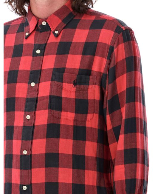 Ralph Lauren Red Check Casual Shirt for men