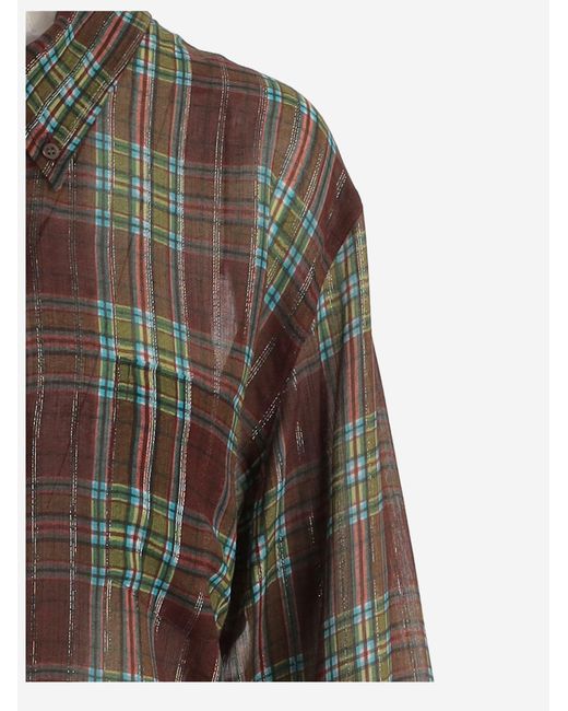 Dries Van Noten Gray Viscose-Silk Shirt