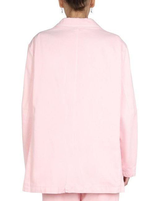 Raf Simons Pink Logo Patch Jacket Cotton