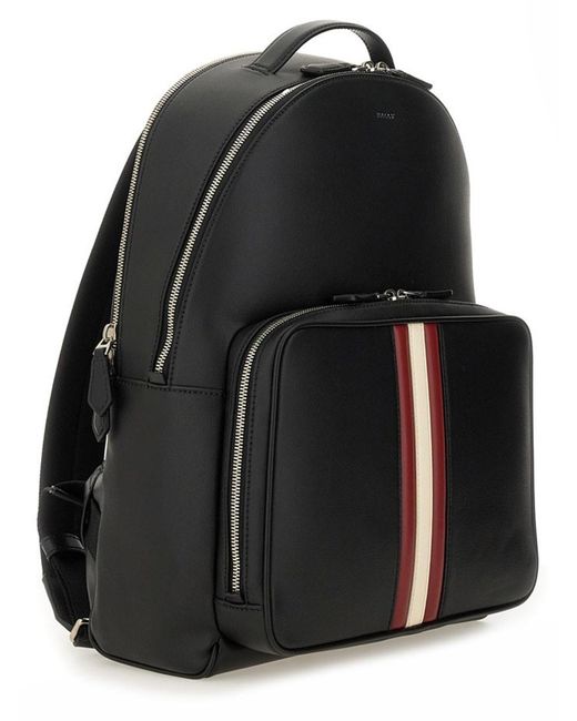 Bally Black Recycled Leather Backpack for men