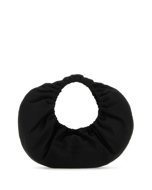 Alexander Wang Black Fabric Crescent Medium Handbag