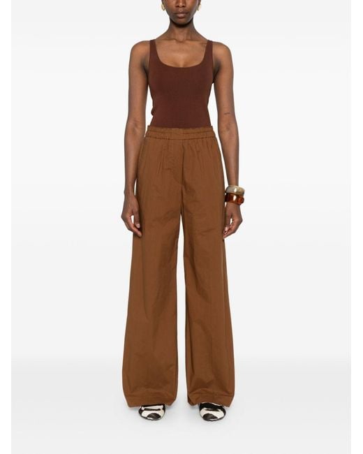 Forte_forte Brown Cotton Trousers
