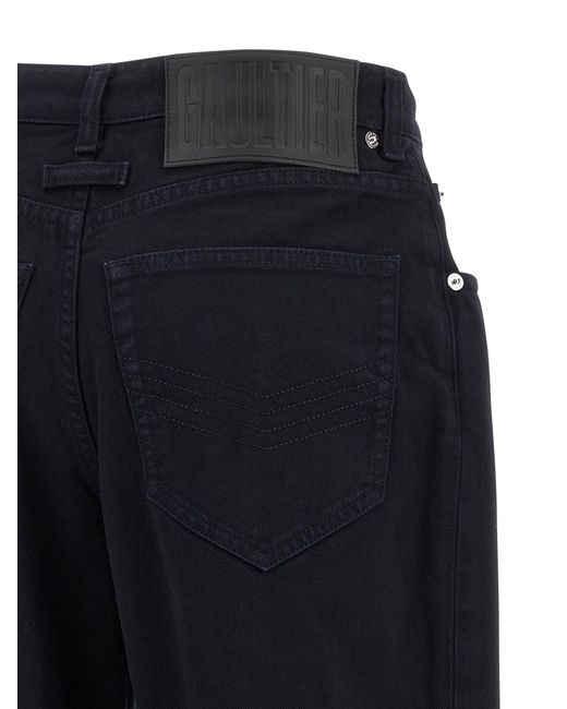 Jean Paul Gaultier Blue 'The Snap-Button Denim' Jeans