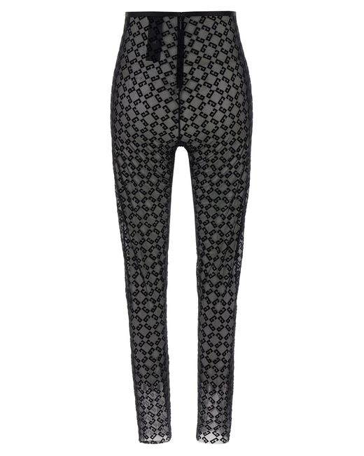 Givenchy Gray Monogram Logo Leggings