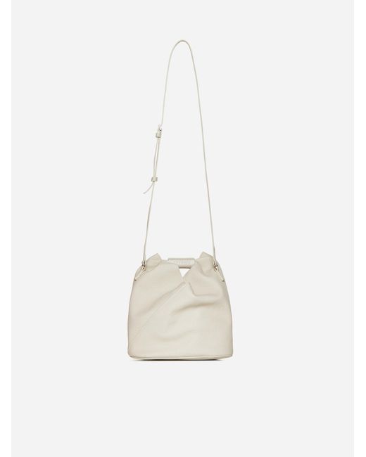 MM6 by Maison Martin Margiela White Japanese Crossbody Leather Bag