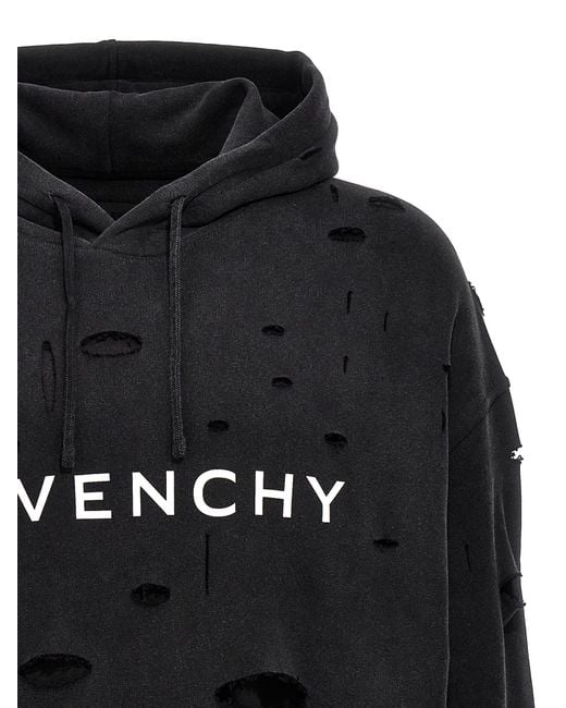Givenchy Black Felpa Oversize Con Logo for men