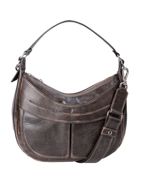 Orciani Gray Leather Bag