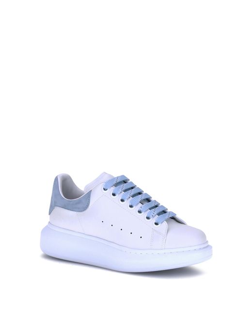 McQueen Blue Leather Sneakers-Powder/Powder Trainers