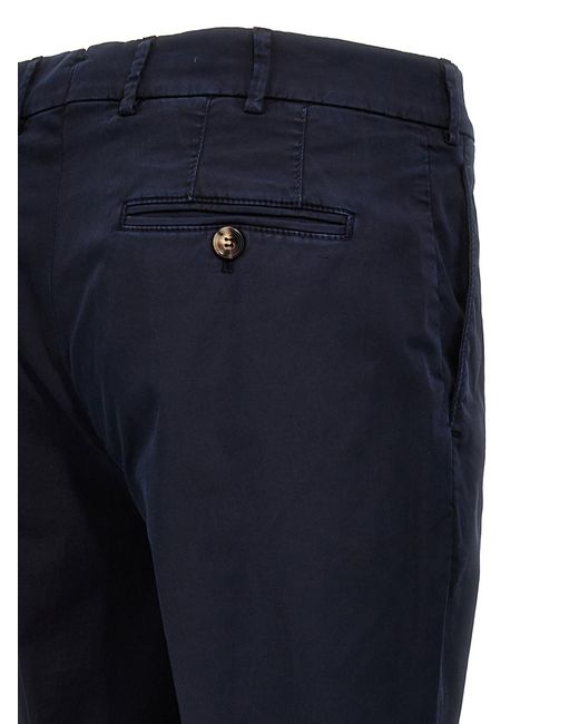 Brunello Cucinelli Blue Cotton Casual Pants for men