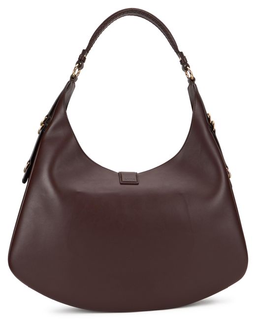 Ganni Brown Shoulder Bag Calfskin Tote