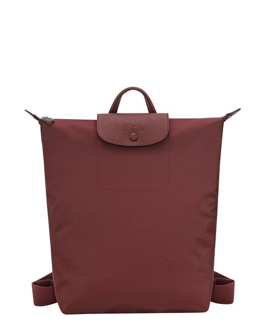 Longchamp Purple Backpack Le Pliage One With Leather Drawstring Closure Backpacks And Belt Bags