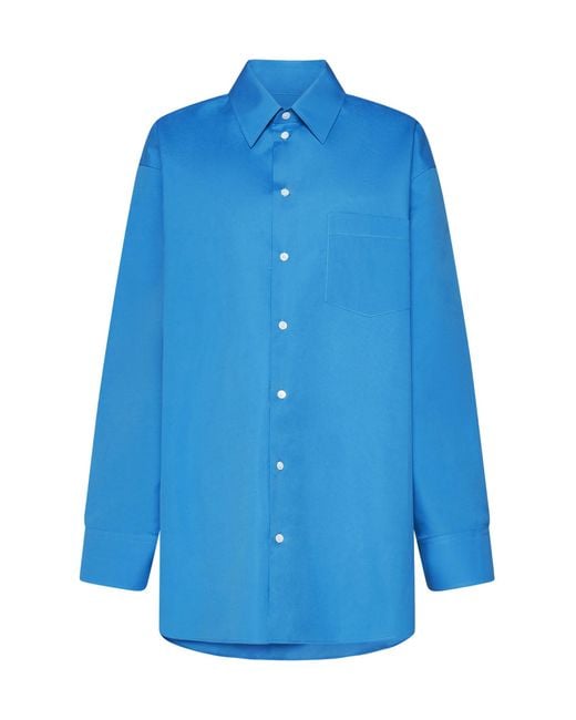 Marni Blue Cotton Oversized Shirt