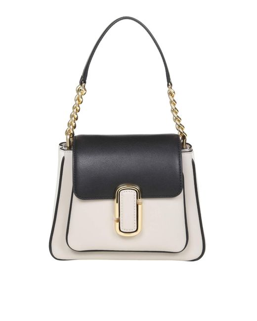 Marc Jacobs Mini Chain Satchel Bag In Two-tone Leather in Black | Lyst