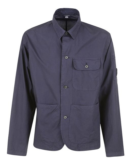 C P Company Blue Multi-Pocket Shirt for men