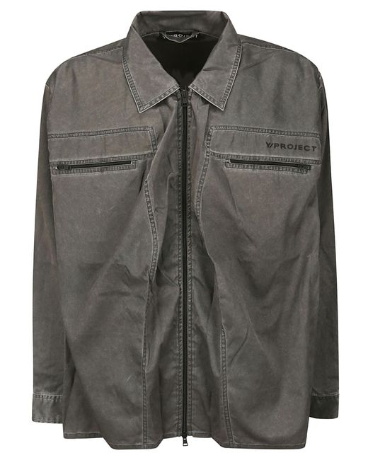Y. Project Gray Pop-Up Overshirt for men