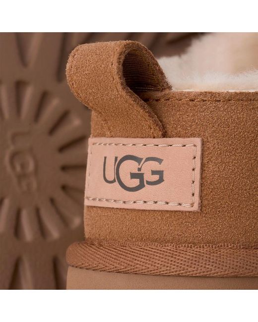 Ugg Brown Mules Micro Suede Leather