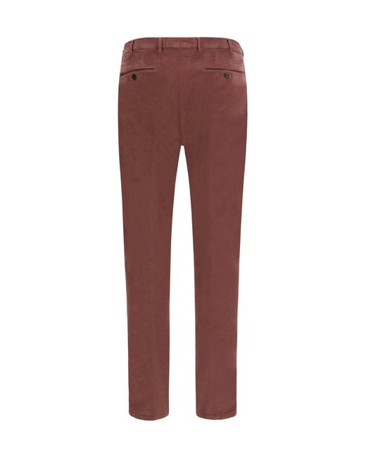 Germano Red Corduroy Pants Cotton for men