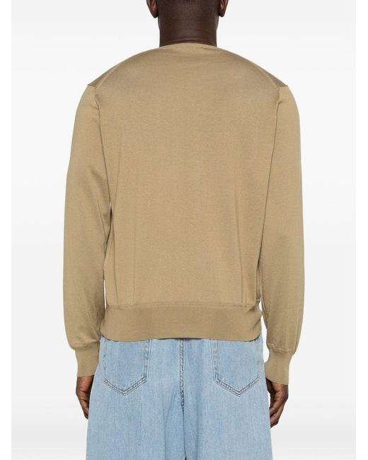 Tom Ford Blue Crew Neck Sweater Cotton for men