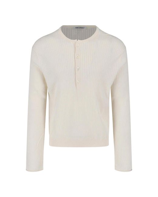 Our Legacy White Sweaters Superior Cotton Crepe for men