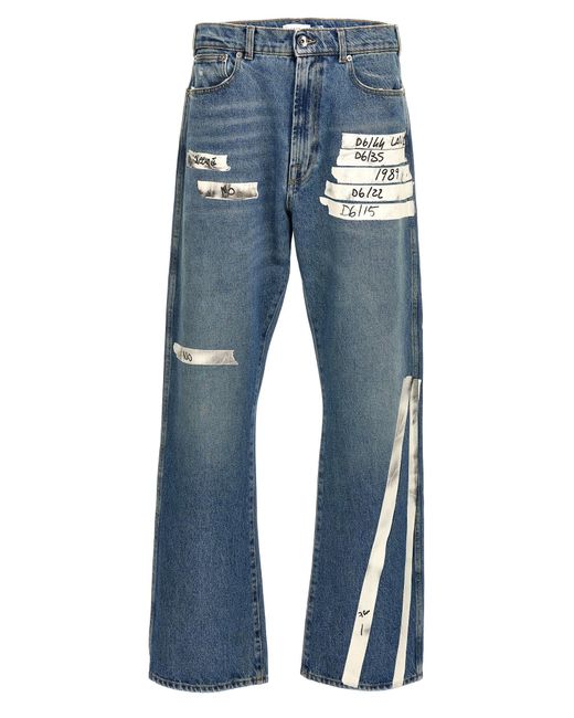 1989 STUDIO Blue Straight Jeans for men