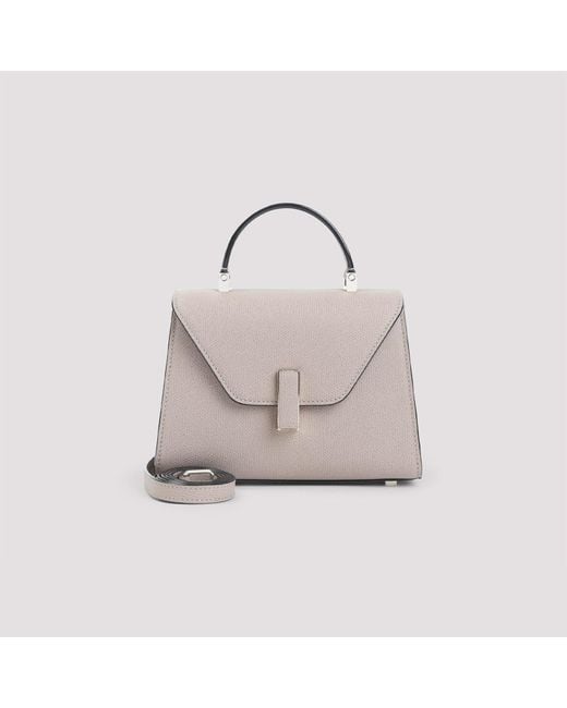 Valextra Gray Iside Crossbody Micro Bag