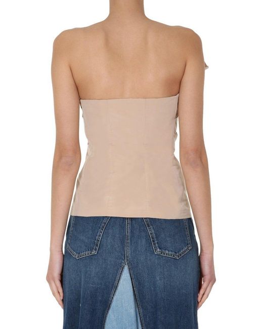 Givenchy Natural Bow Bustier Top